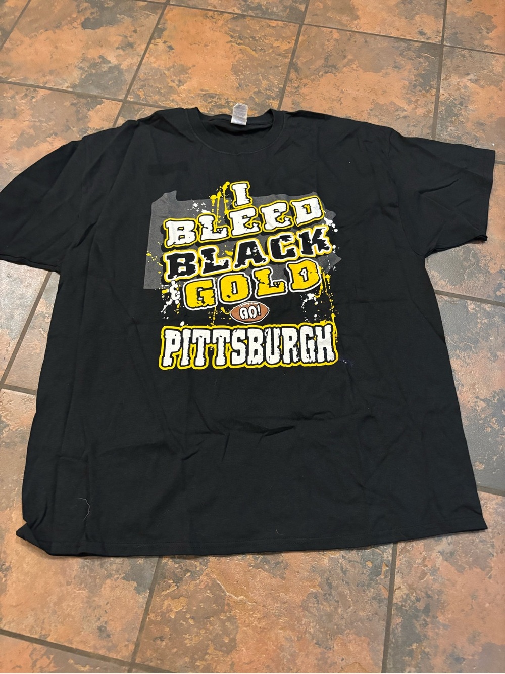Gildan Black Pittsburgh "I Bleed Black & Gold" Graphic Tee